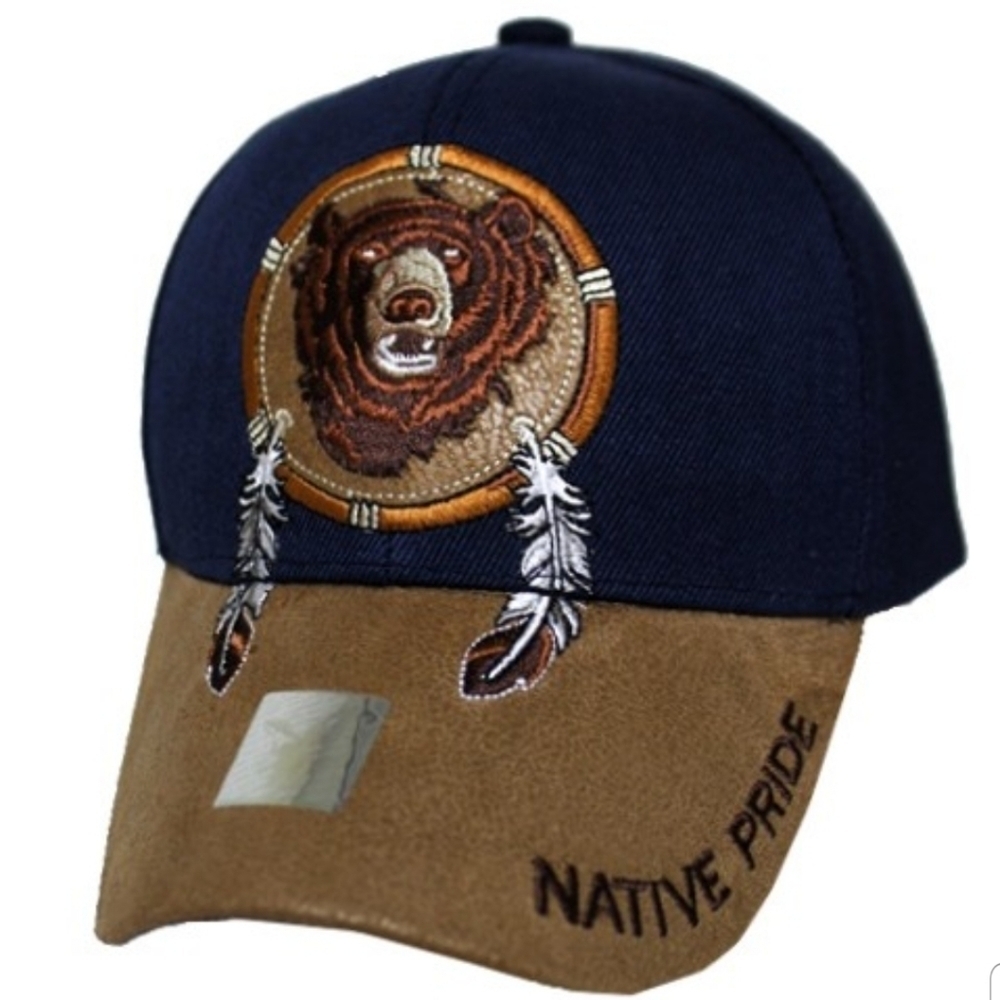 Native Pride Design Baseball Hat Leather Patch NWT